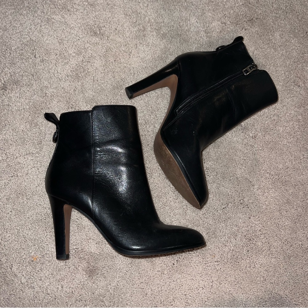 Coach Size 6 Black Leather Bootie Heel